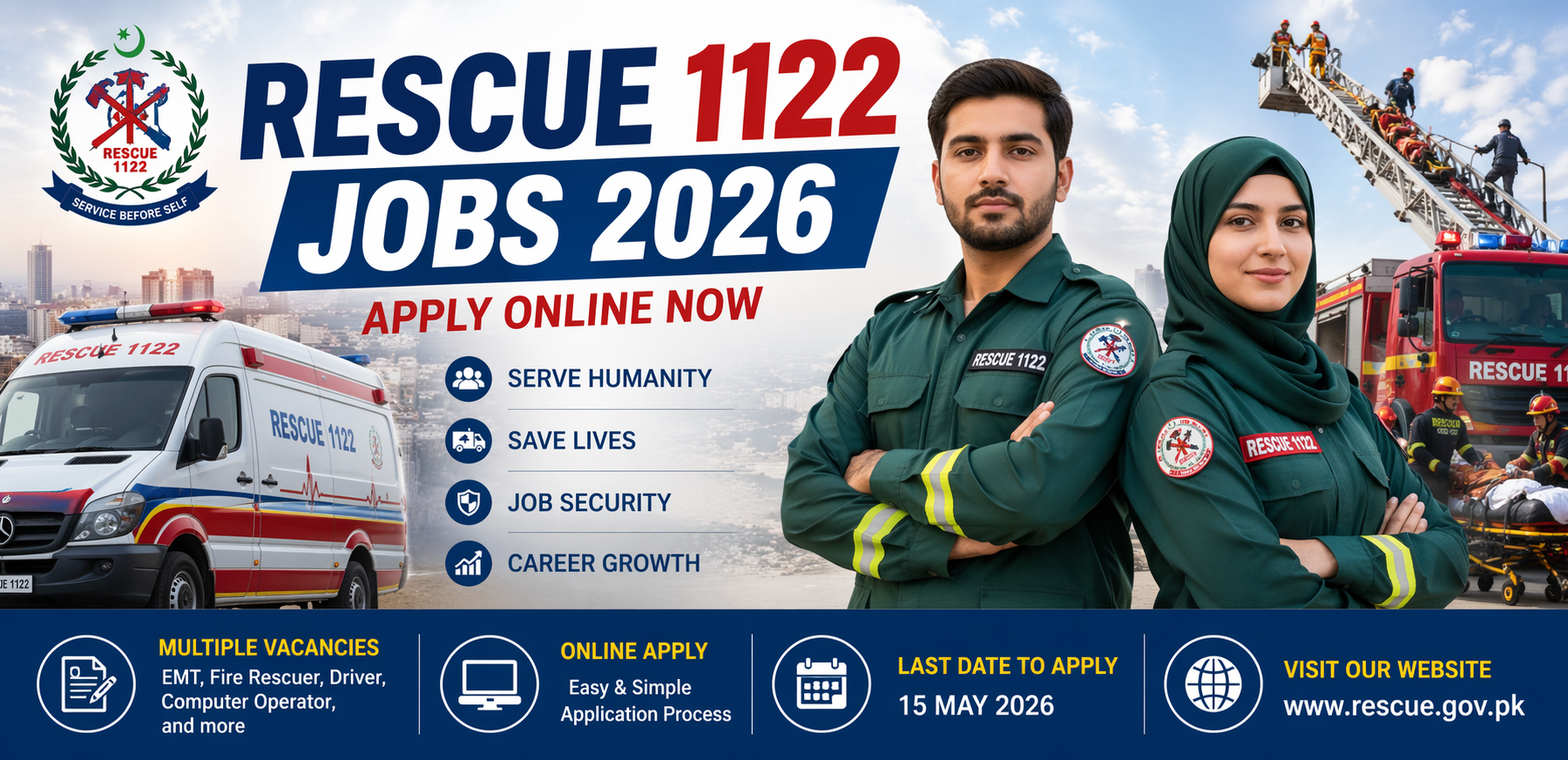 Rescue 1122 jobs 2026 Apply Online Now Latest Rescue jobs 2026 Opportunities