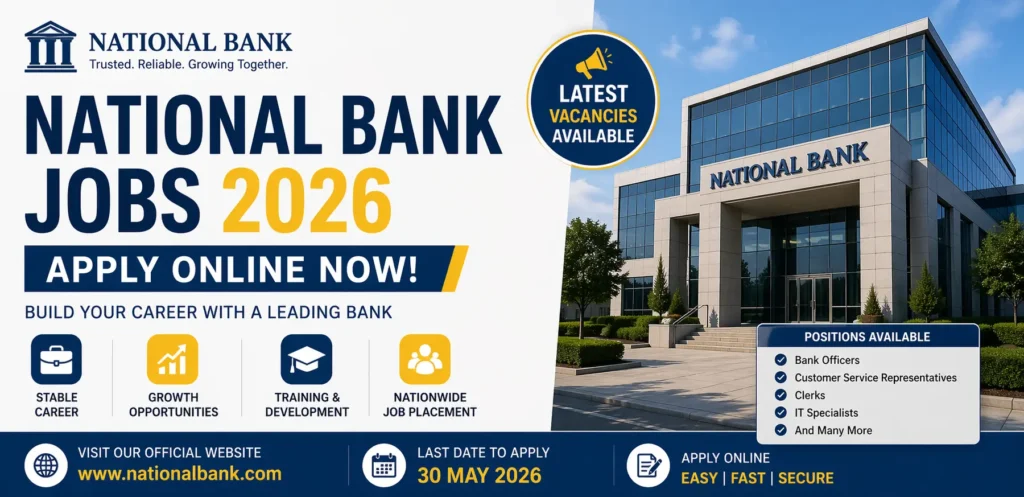 National Bank Jobs 2026 Apply Online Now Latest Vacancies, Eligibility & How to Apply