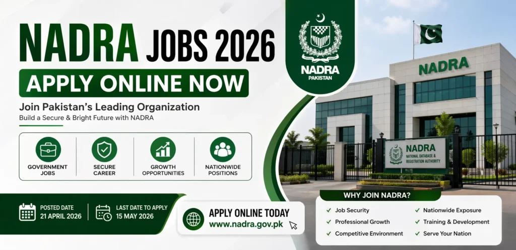 NADRA Jobs 2026 Apply Online Now Latest NADRA Jobs 2026 Opportunities