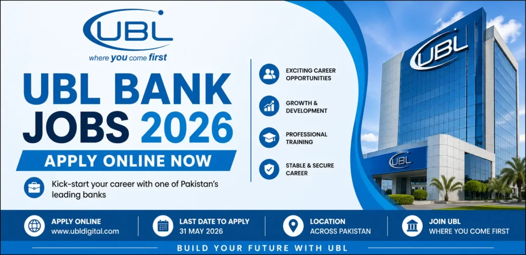 UBL Bank Jobs 2026 Apply Online Now Latest Career Opportunities