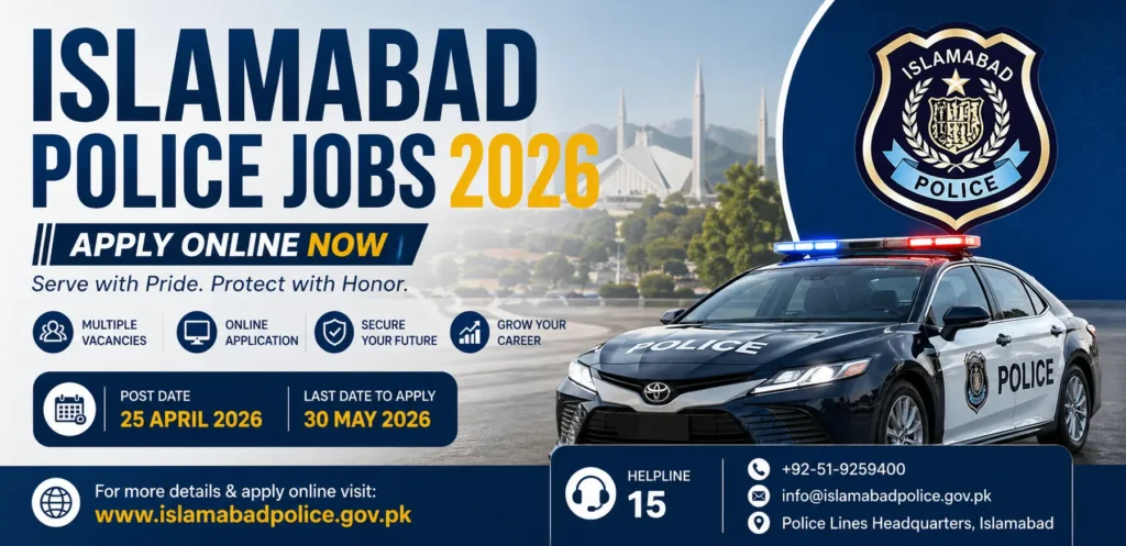 Islamabad Police Jobs 2026 Apply Online Now for Latest Vacancies