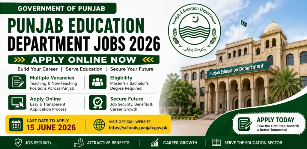 Punjab Education Department Jobs 2026 Apply Online Now Latest Opportunities
