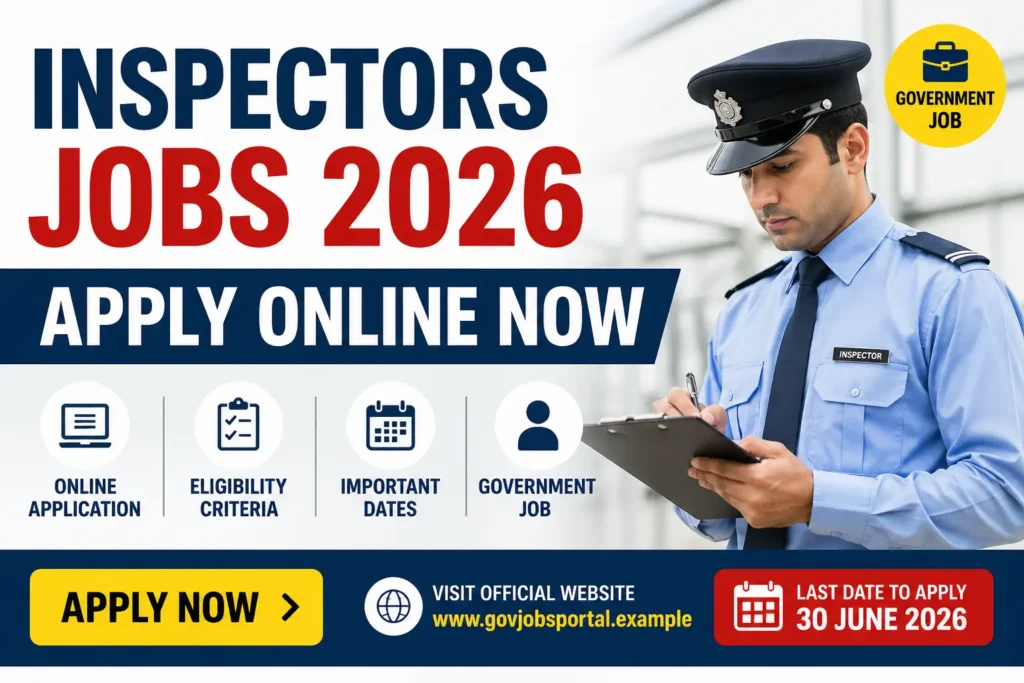 Inspectors Jobs 2026 Apply Online Now Latest Opportunities & How to Apply