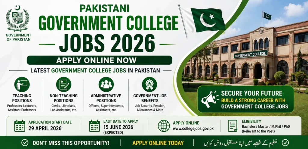Government College Jobs 2026 Apply Online Now Latest Updates