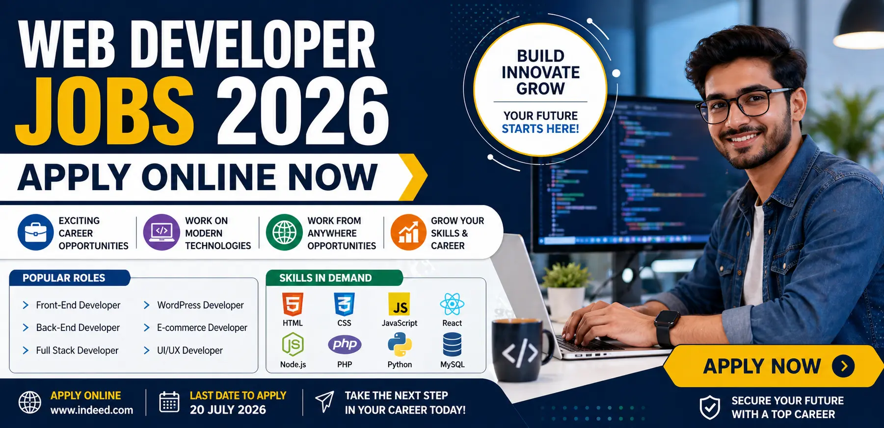Web Developer Jobs 2026 Apply Online Now Latest Opportunities for Skilled Developers