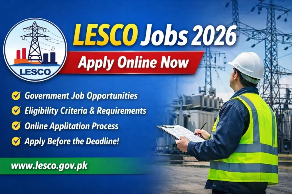 LESCO Jobs 2026 Apply Online Now Latest LESCO Jobs 2026 Opportunities