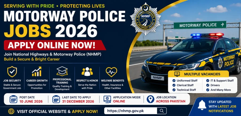 Motorway Police Jobs 2026 Apply Online Now Latest NHMP Vacancies and Career Opportunities