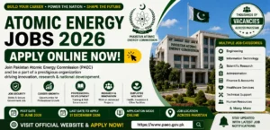 Atomic Energy Jobs 2026 Apply Online Now Latest Pakistan Atomic Energy Commission Vacancies