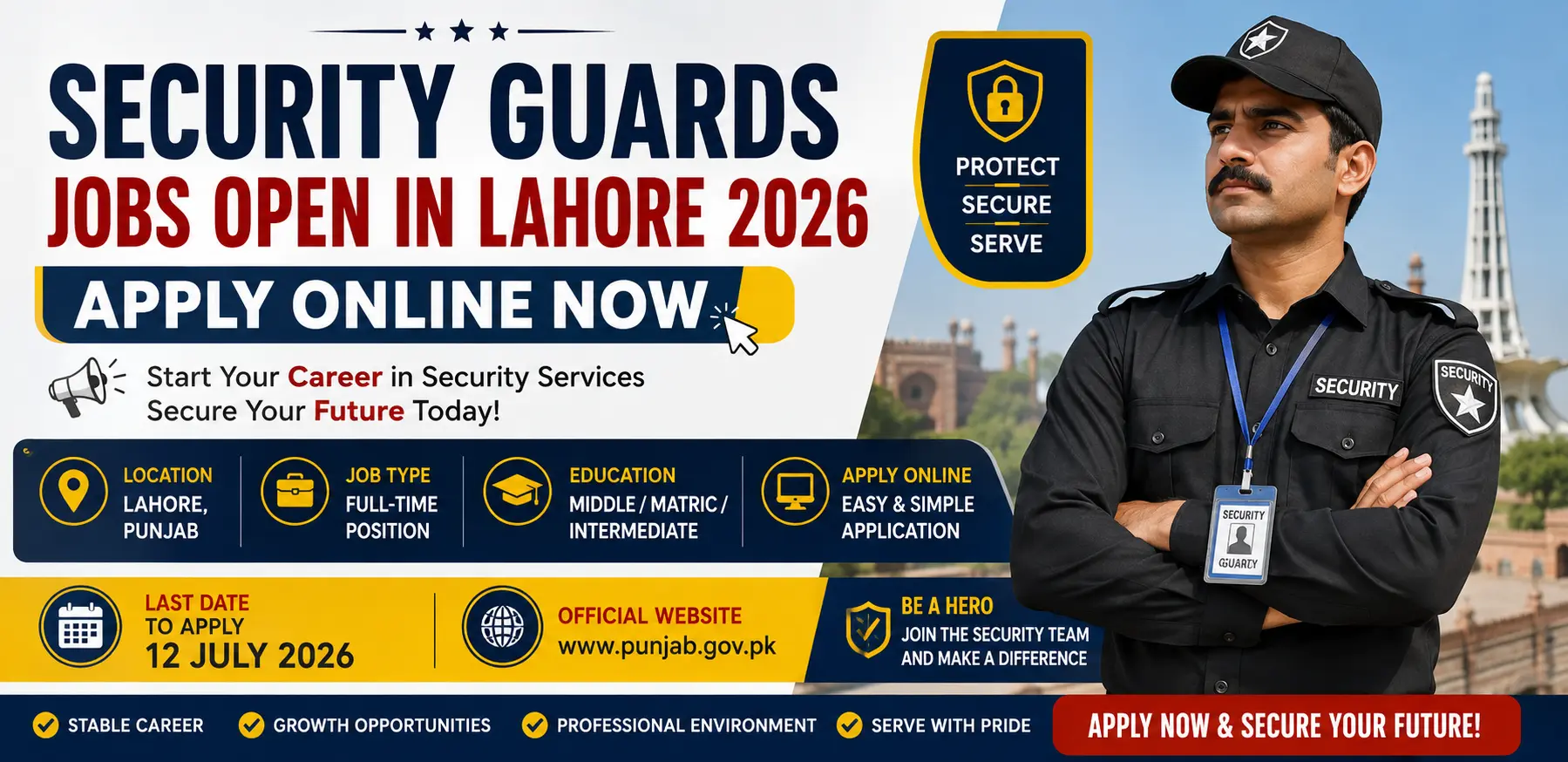 Security Guards Jobs Open In Lahore 2026 Apply Online Now Latest Career Opportunities