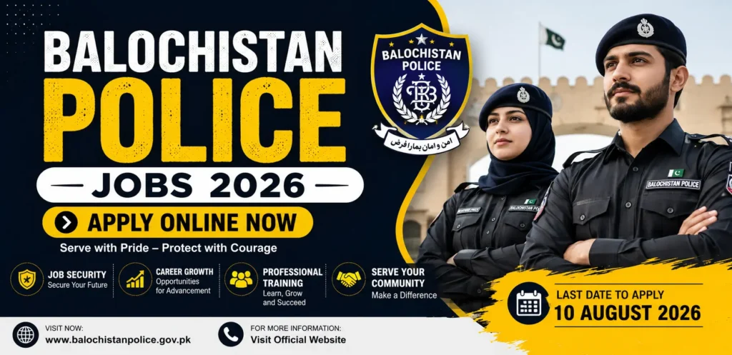 Balochistan Police Jobs 2026 Apply Online Now Latest Police Career Opportunities