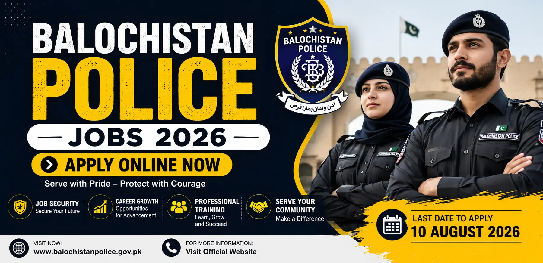 Balochistan Police Jobs 2026 Apply Online Now  Latest Police Career Opportunities