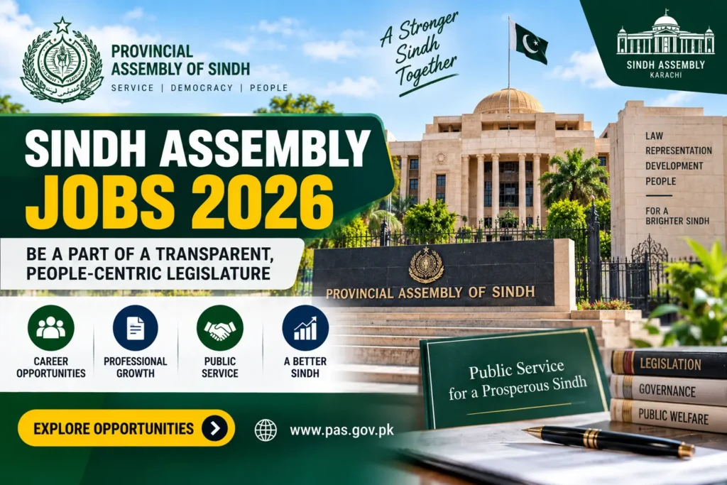 Sindh Assembly Jobs 2026 – Eligibility & Apply Online